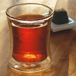 Tea Forte Poom Double Wall Glass 10 ounce Tea Cup for Hot or Iced Tea