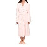 Kashwere Seasonless Lightweight Robe (Pink, Adult Size L, Unisex) Luxury Yarn Lightweight Spa Robe - Warm & Cozy Ultra Soft Bathrobe for Men & Women