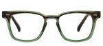 Peepers by PeeperSpecs Strut Square Blue Light Blocking Reading Glasses, Green/Tortoise, 48 + 2