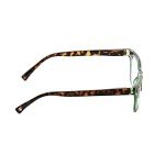 Peepers by PeeperSpecs Strut Square Blue Light Blocking Reading Glasses, Green/Tortoise, 48 + 2