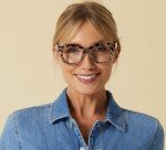 Peepers by PeeperSpecs Oprah's Favorite Women's Center Stage Oversized Blue Light Blocking Reading Glasses - Gray Tortoise +2.00
