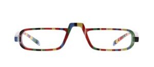 Peepers by PeeperSpecs Fruit Stripe Gum Rectangular Reading Glasses, Multi, 45 + 2