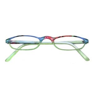 Peepers by PeeperSpecs Key West Sunrise Rectangular Reading Glasses, Blue/Green, 45 + 2.5