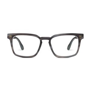 Peepers by PeeperSpecs Men's Jude Square Reading Glasses, Charcoal Horn, 1.75