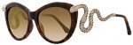 Roberto Cavalli Cateye Sunglasses RC889S Menkab 50F Dark Havana/Bronze 889