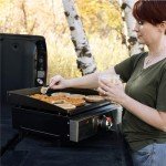 Blackstone 1971 Original 17” Tabletop Griddle with Stainless Steel Front Plate, Powder Coated Steel, Black