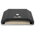 Stanbroil Outdoor Pizza Oven Pizza Maker for Blackstone 22", 28" Tabletop Griddles Cooking Station, Blackstone Flat Top Gas Grill Accessories with Temperature Gauge, 17.3 in. x 12 in. Pizza Stone