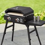 Stanbroil Outdoor Pizza Oven Pizza Maker for Blackstone 22", 28" Tabletop Griddles Cooking Station, Blackstone Flat Top Gas Grill Accessories with Temperature Gauge, 17.3 in. x 12 in. Pizza Stone