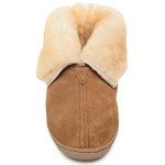 Minnetonka Womens Sheepskin Ankle Boot Tan Size 7
