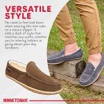 Minnetonka Men's Tilden Moccasin Suede Indoor and Outdoor Slippers, Autumn Brown, 10 M