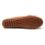 Minnetonka Women’s Thunderbird “Animikii” Hardsole – Moccasins for Women with a Classic Leather Moccasin Silhouette, Cushioned Footbed, and Beaded Moccasin Design, Brown, Size 10