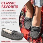 Minnetonka Camp Tie Moc - Moccasin Outdoor/Indoor Slippers for Women Charcoal, 9 M