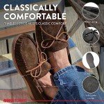 Minnetonka Plaid Lined Hardsole - Moccasin Slippers for Men Made with Suede Upper, Rubber Sole, Plush Interior, Fleece Lining, Rawhide Lace, and Traditional Moccasin Design, 10 M Charcoal