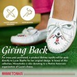 Minnetonka Women’s Thunderbird “Animikii” Hardsole – Moccasins for Women with a Classic Leather Moccasin Silhouette, Cushioned Footbed, and Beaded Moccasin Design, Brown, Size 10