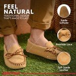 Minnetonka Men's Leather Laced Softsole Moccasin, Brown, 10 W