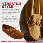 Minnetonka Men's Leather Laced Softsole Moccasin, Brown, 10 W