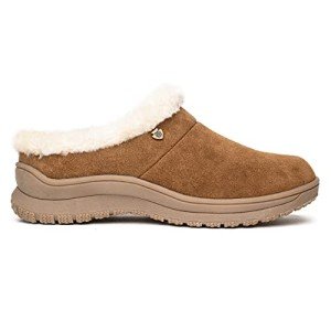 Minnetonka Emerson Moccasin Slippers for Women, Dusty Brown, 8 M