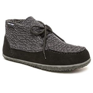 Minnetonka Men’s Torrey Suede Chukka Boots - Handcrafted with Berber Lining, Removable Contoured Footbed, MinnTREAD Rubber Sole with Rice Husk, and Suede Upper - Indoor and Outdoor Use,Black,11 M