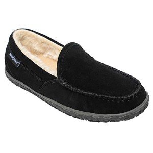 Minnetonka Womens Tempe Moccasin Slippers, Black, Size 7