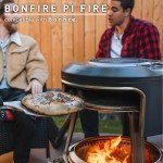Solo Stove Bonfire Pi Fire | Pizza Oven Accessory for Bonfire Fire Pit, Incl. Carry Case & Cordierite Pizza Stone, Wood Burning Assembly, Stainless Steel, (H x Dia): 16.9 x 19.3 in, 19.6 lbs