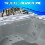 Inland 6 Person Indoor Outdoor Hot Tub, Plug & Play Spa, 24 Jets, LED Lighting System, Insulated Spa Cover, Made in USA, Aqualife by Strong Spas