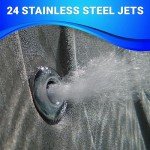 Inland 6 Person Indoor Outdoor Hot Tub, Plug & Play Spa, 24 Jets, LED Lighting System, Insulated Spa Cover, Made in USA, Aqualife by Strong Spas