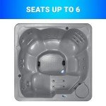 Inland 6 Person Indoor Outdoor Hot Tub, Plug & Play Spa, 24 Jets, LED Lighting System, Insulated Spa Cover, Made in USA, Aqualife by Strong Spas