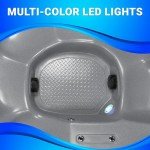 Inland 6 Person Indoor Outdoor Hot Tub, Plug & Play Spa, 24 Jets, LED Lighting System, Insulated Spa Cover, Made in USA, Aqualife by Strong Spas