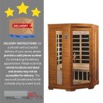 Dynamic Hemming 2 Person Infrared Corner Sauna for Home, Low EMF Indoor Saunas Full Size Indoor Personal Spa 49" x 48" x 76"