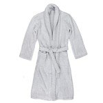 KASHWÉRE Signature Shawl Collar Robe, Adult Unisex Soft Chenilla Bathrobe, Ice Blue, Large