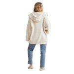 KASHWÉRE Women's Cozy Heathered Oversized Coat (US, Alpha, One Size, Regular, Regular, Créme)