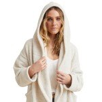 KASHWÉRE Women's Cozy Heathered Oversized Coat (US, Alpha, One Size, Regular, Regular, Créme)