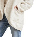 KASHWÉRE Women's Cozy Heathered Oversized Coat (US, Alpha, One Size, Regular, Regular, Créme)
