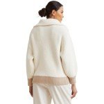 KASHWÉRE Oprah's Favorite Things 2023 Women's Cozy Long Sleeve Full Zip Jacket, Crème (XL)