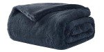 UGG 16804 Euphoria Plush Faux Fur Reversible Throw Blanket Easy Care Machine Washable Luxury Cozy Fuzzy Fluffy Luxurious Home Decor Luxurious Soft Blanket for Sofa, 70 x 50-Inch, Indigo