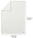 UGG 10483 Adalee Soft Faux Fur Reversible Accent Throw Blanket Luxury Cozy Fluffy Fuzzy Hotel Style Boho Home Decor Soft Luxurious Blankets for Couch, 50 x 70-inch, Natural