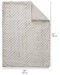 UGG 25518 Amanda Silky Smooth Extra Long Breathable Lightweight Elegant Fluffy Fuzzy Soft Luxury Cozy Faux Fur All Season Easy Care Throw Blanket for Sofa Couch or Any Room Decor, 70 x 50-inch, Stone.