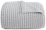 UGG 38815 Luna Cotton Oversized Waffle Knit Throw Blanket Super Soft Lightweight Breathable Cozy Machine Washable Cotton Comfort Summer Throw Blankets for Home or Travel, 50 x 70-Inch, Stone