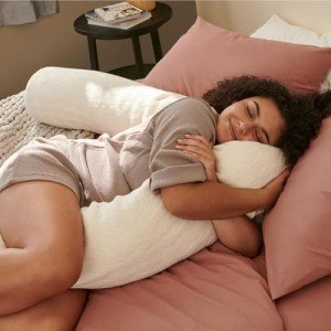 Bearaby Body Pillow - Full Body Pillows for Adults, Pregnancy Pillow - Made from Natural Rubber Foam and Organic Cotton