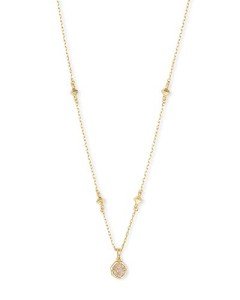 Kendra Scott Nola Pendant Necklace for Women, Fashion Jewelry, Gold-Plated, Iridescent Drusy
