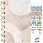 bloom daily planners 2025 Calendar Year Day Planner (January 2025 - December 2025) - 5.5” x 8.25” - Weekly/Monthly Agenda Organizer Book with Stickers & Bookmark - Brushed Beige