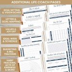 bloom daily planners 2025 Calendar Year Day Planner (January 2025 - December 2025) - 5.5” x 8.25” - Weekly/Monthly Agenda Organizer Book with Stickers & Bookmark - Earthy Abstract, Blue