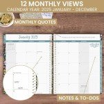 bloom daily planners 2025 (8.5" x 11") Calendar Year Day Planner (January 2025 - December 2025) - Weekly/Monthly Dated Agenda Organizer with Stickers & Tabs - Be Kind
