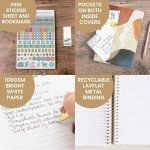 bloom daily planners 2025 Calendar Year Day Planner (January 2025 - December 2025) - 5.5” x 8.25” - Weekly/Monthly Agenda Organizer Book with Stickers & Bookmark - Earthy Abstract, Blue