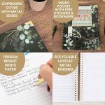 bloom daily planners HARDCOVER 2025 (8.5" x 11") Calendar Year Day Planner (January 2025 - December 2025) - Passion/Goal Organizer - Monthly & Weekly Inspirational Agenda Book - Eucalyptus, Green