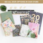 bloom daily planners HARDCOVER 2025 (8.5" x 11") Calendar Year Day Planner (January 2025 - December 2025) - Passion/Goal Organizer - Monthly & Weekly Inspirational Agenda Book - Eucalyptus, Green