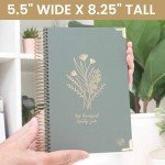 bloom daily planners HARDCOVER 2025 Calendar Year Day Planner (January 2025 - December 2025) - Aesthetic Goal Organizer - Monthly & Weekly Inspirational Agenda Book - 5.5" x 8.25" - Green Linen
