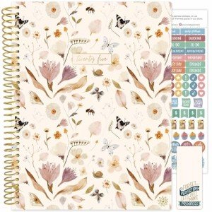 bloom daily planners 2025 (8.5" x 11") Calendar Year Day Planner (January 2025 - December 2025) - Weekly/Monthly Dated Agenda Organizer with Stickers & Tabs - Butterfly Garden