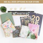 bloom daily planners HARDCOVER 2025 Calendar Year Day Planner (January 2025 - December 2025) - Aesthetic Goal Organizer - Monthly & Weekly Inspirational Agenda Book - 5.5" x 8.25" - Green Linen