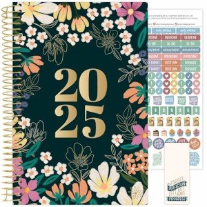 bloom daily planners 2025 Calendar Year Day Planner (January 2025 - December 2025) - 5.5” x 8.25” - Weekly/Monthly Agenda Organizer Book with Stickers & Bookmark - Blooming Wildly